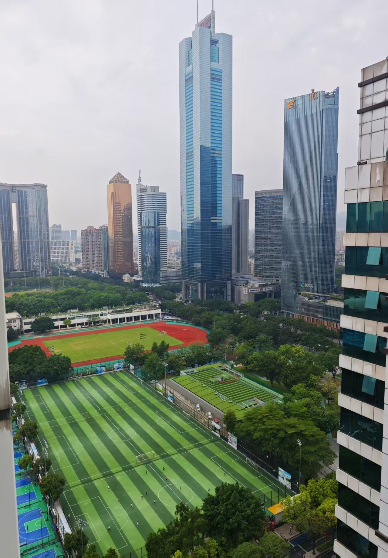 Guangzhou business district and sports fields